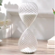 Load image into Gallery viewer, Beautiful Twisted Glass Sand Timer / Hour Glass