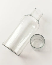 Load image into Gallery viewer, Handblown Hammered Glass Carafe Set