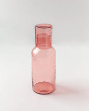 Load image into Gallery viewer, Handblown Hammered Glass Carafe Set