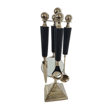 Load image into Gallery viewer, Brass Leather Bottle Opener / Letter Opener / Snuffer / Magnifier on Stand