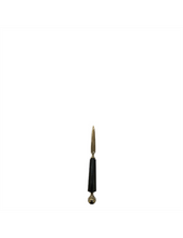 Load image into Gallery viewer, Brass Leather Bottle Opener / Letter Opener / Snuffer / Magnifier on Stand