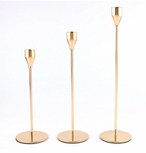 Load image into Gallery viewer, Tulip Shape Candle Sticks - Set of 3
