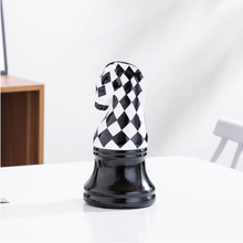 Load image into Gallery viewer, Checkered Ceramic Chess Pieces