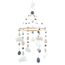 Load image into Gallery viewer, Briar Rose Cloud & Raindrop Baby Mobile