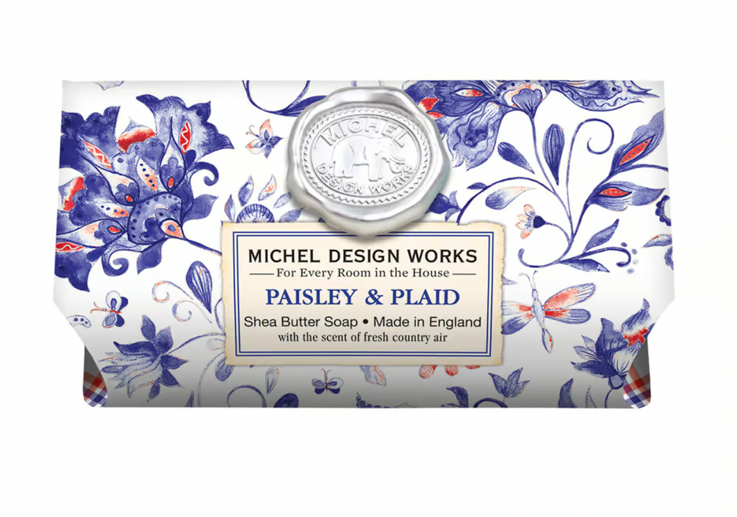Michel Design Works Paisley&Plaid Large Bar Soap