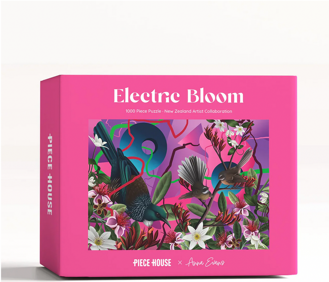 New Zealand Designed - Electric Bloom 1000 Piece Puzzle