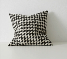 Load image into Gallery viewer, Giovanni Midnight - Bouclé Houndstooth Cushion
