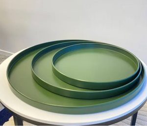 Bianca Metal Tray - Hunter Green