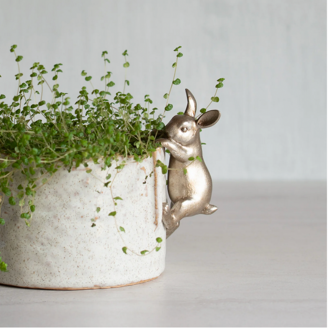 Little Hanging Rabbits - Pewter
