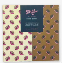 Load image into Gallery viewer, Pohutukawa Boxed Set of Socks by Artist Ali Davies
