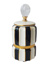 Load image into Gallery viewer, Luxe Striped Vase with Lid

