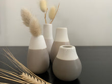 Load image into Gallery viewer, Grey Mini Pastel Vases - SET of 4
