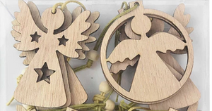 Timber Vintage Style Christmas Angels