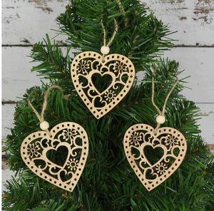 Larger - Timber Vintage Style Christmas Decorations
