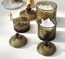 Load image into Gallery viewer, Decorative Smoke Glass Vanity Jars
