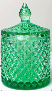 Decorative Coloured Glass Vanity Jar