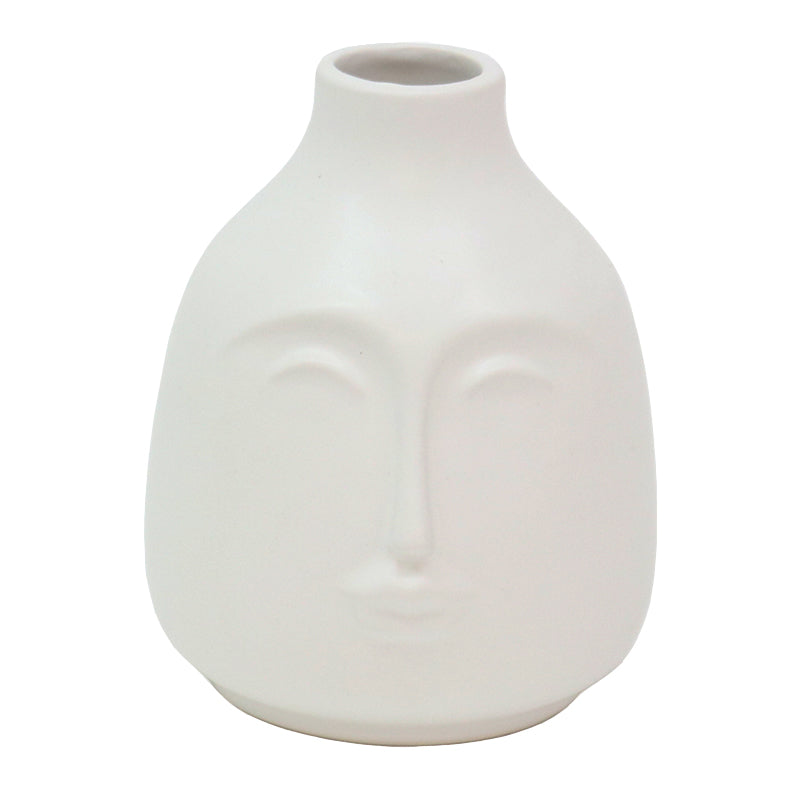 Bahari Face Vase - White