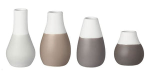 Grey Mini Pastel Vases - SET of 4