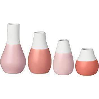 Coral Mini Pastel Vases - SET of 4