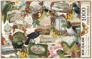 New Zealand Designed Birds & Postcard 1000 Piece Puzzle